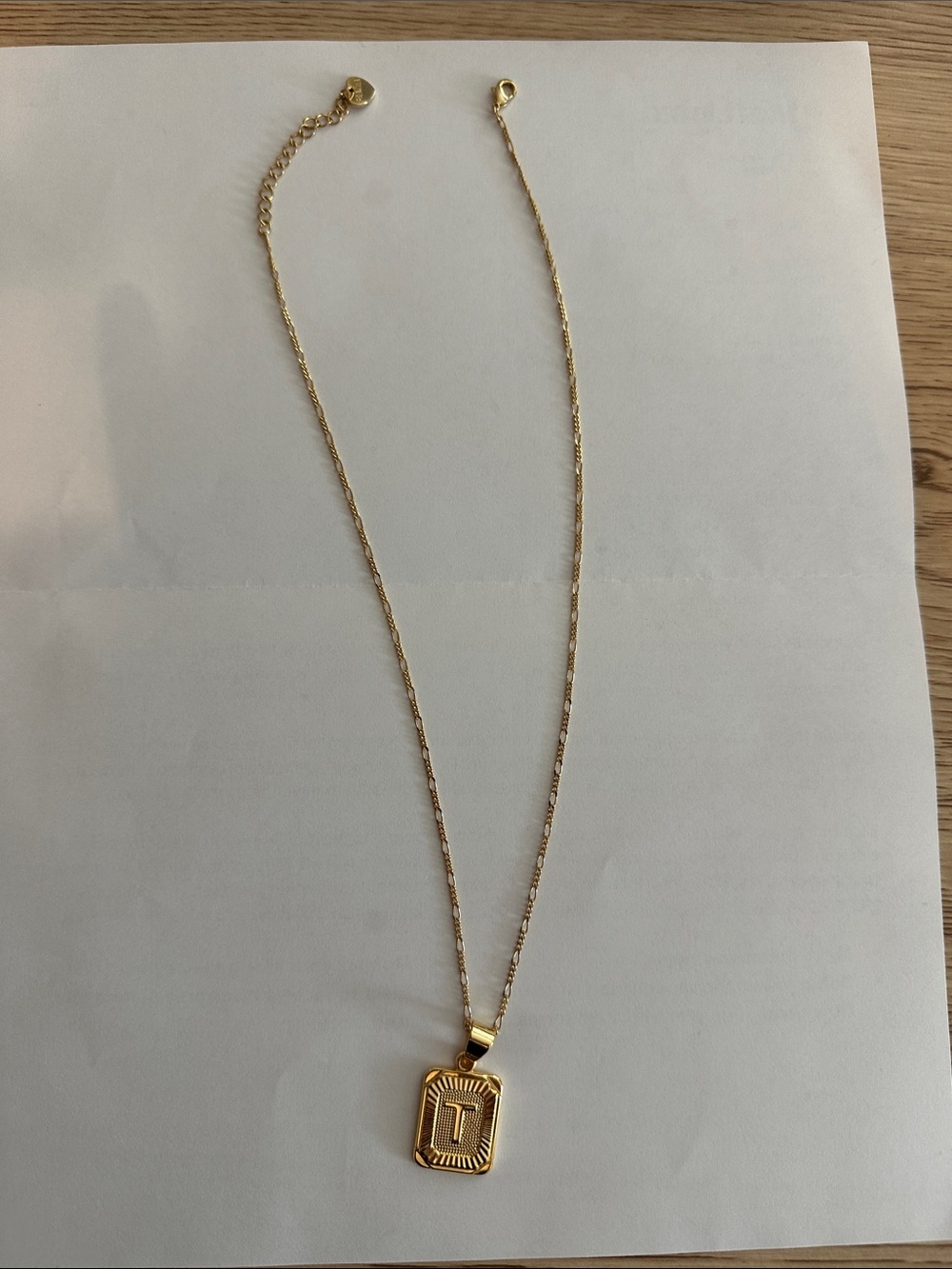 Bracha “T” initial necklace